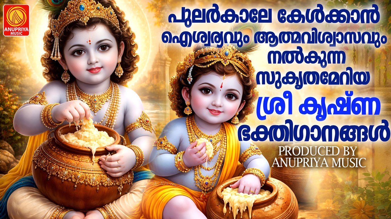പുലർകാലേ കേൾക്കാൻ ഐശ്വര്യവും ആത്മവിശ്വാസവും നൽകുന്ന സുകൃതമേറിയ ശ്രീ കൃഷ്ണ ഭക്തിഗാനങ്ങൾ |Sree krishna