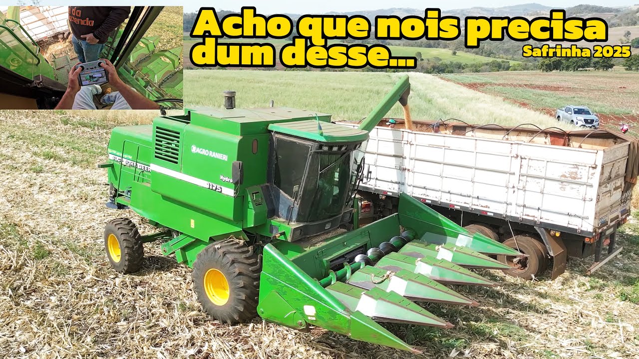 Primeiro dia colhendo nosso milho safrinha (ro&ccedil;avlog) [safrinha 2025]
