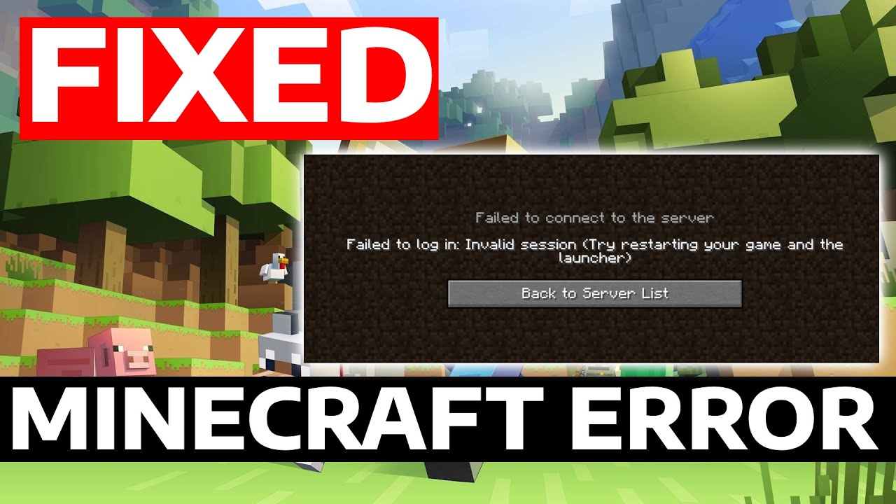 How To Fix Minecraft Failed to Login Invalid Session Try Restarting Your Game Error