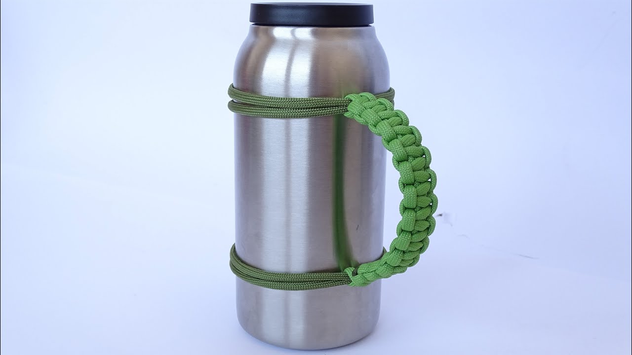 The Simplest and the Strongest Paracord Yeti Handle - Adjustable Sliding Locking Knot / Cobra Weave