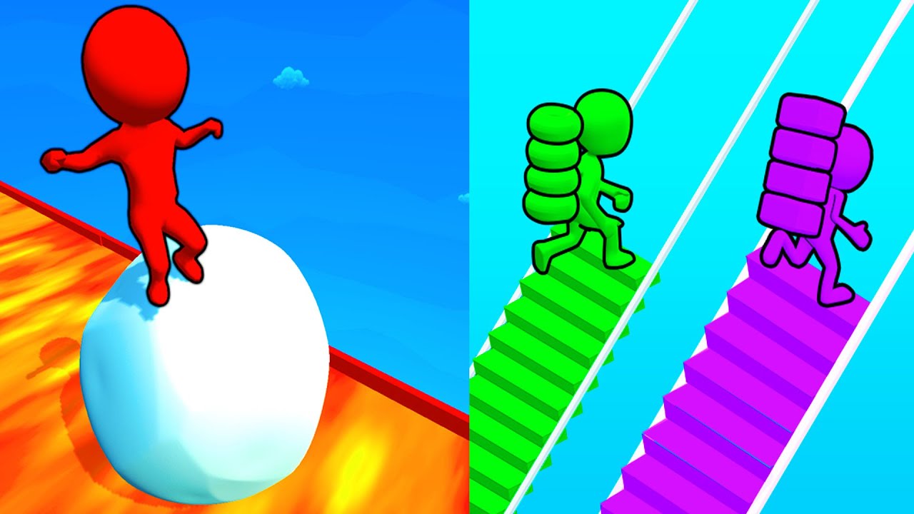 Snow Race 3D vs Bridge Race 😊 Hard Levels Tiktok Walkthrough Android iOS Gameplay Ep1274
