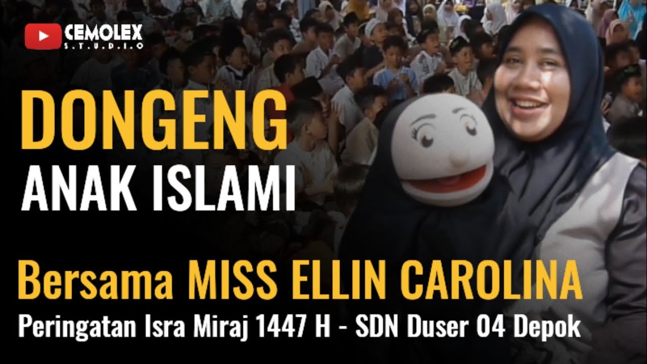 Miss ELLIN CAROLINA Menghibur Ratusan Murid SDN Duren Seribu 04 Depok, Dengan Dongeng Anak Islami