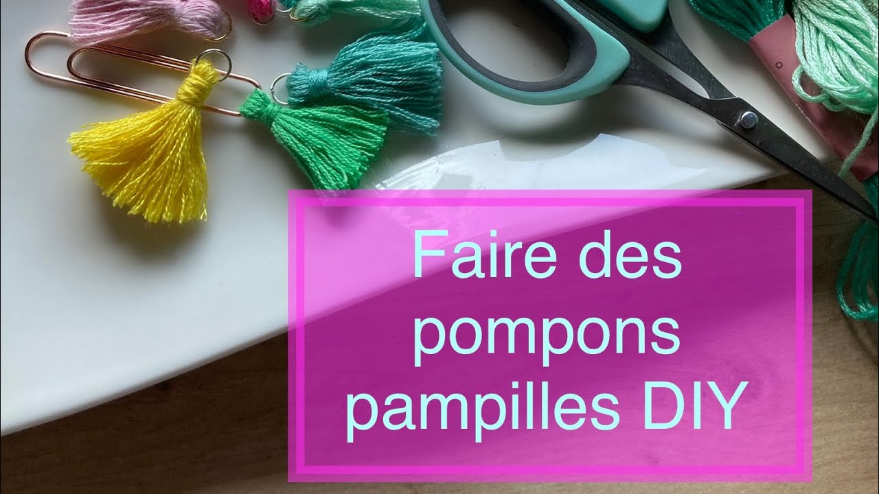Comment r&eacute;aliser des mini pompons/pampilles en 5 min DIY facile et personnalis&eacute;s scrapbooking