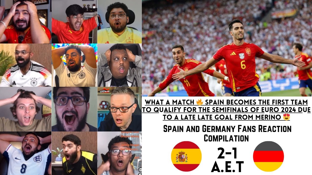 SPAIN AND GERMANY Fans Crazy Reactions to SPAIN 2-1 GERMANY | EURO 2024 Quarter Final | 05-07-2024