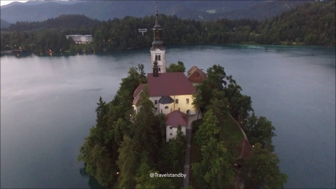 🇸🇮 Lake Bled 4K sun Rising over the little Island