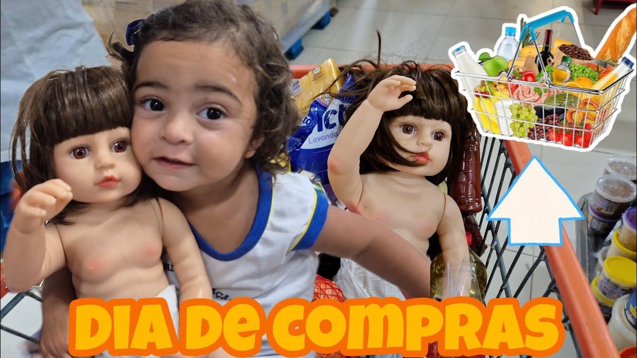 LEVANDO A BEBÊ REBORN NO MERCADO, MARINA E ANA JÚLIA 