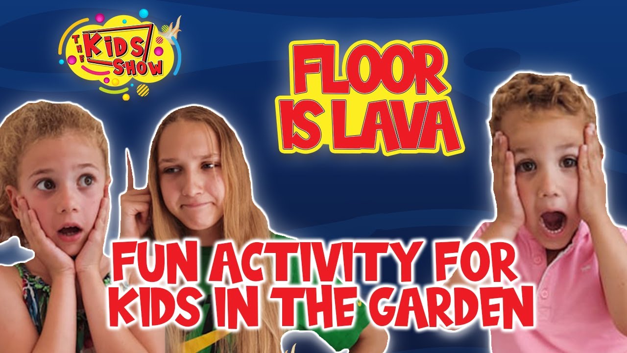 OH NO!!! Floor is lava .Fun activity for Kids in the garden. Pretending floor is lava game