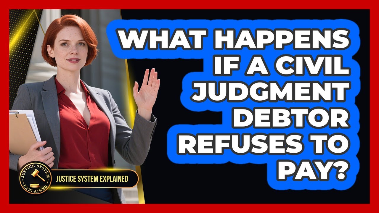 What Happens If A Civil Judgment Debtor Refuses To Pay? - Justice System Explained