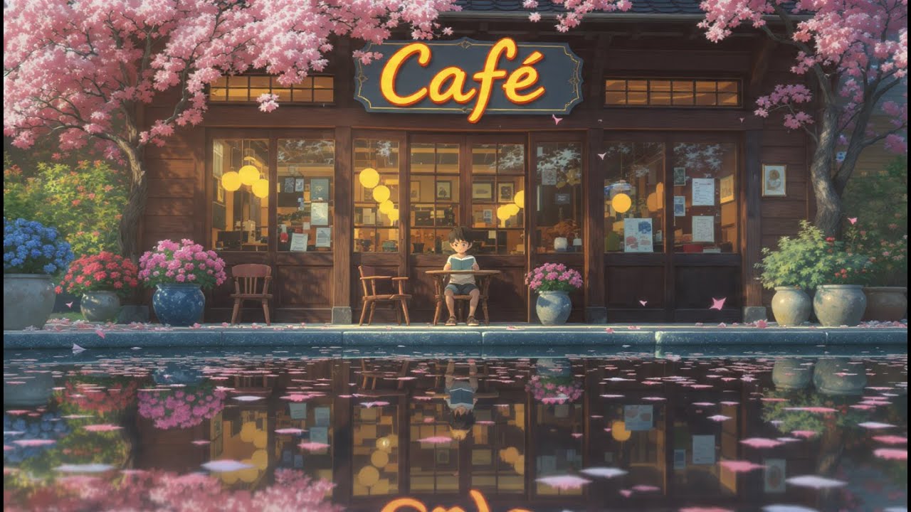 🔴 LIVE | Rainy Night Cafe ☕ Background Music for Productivity