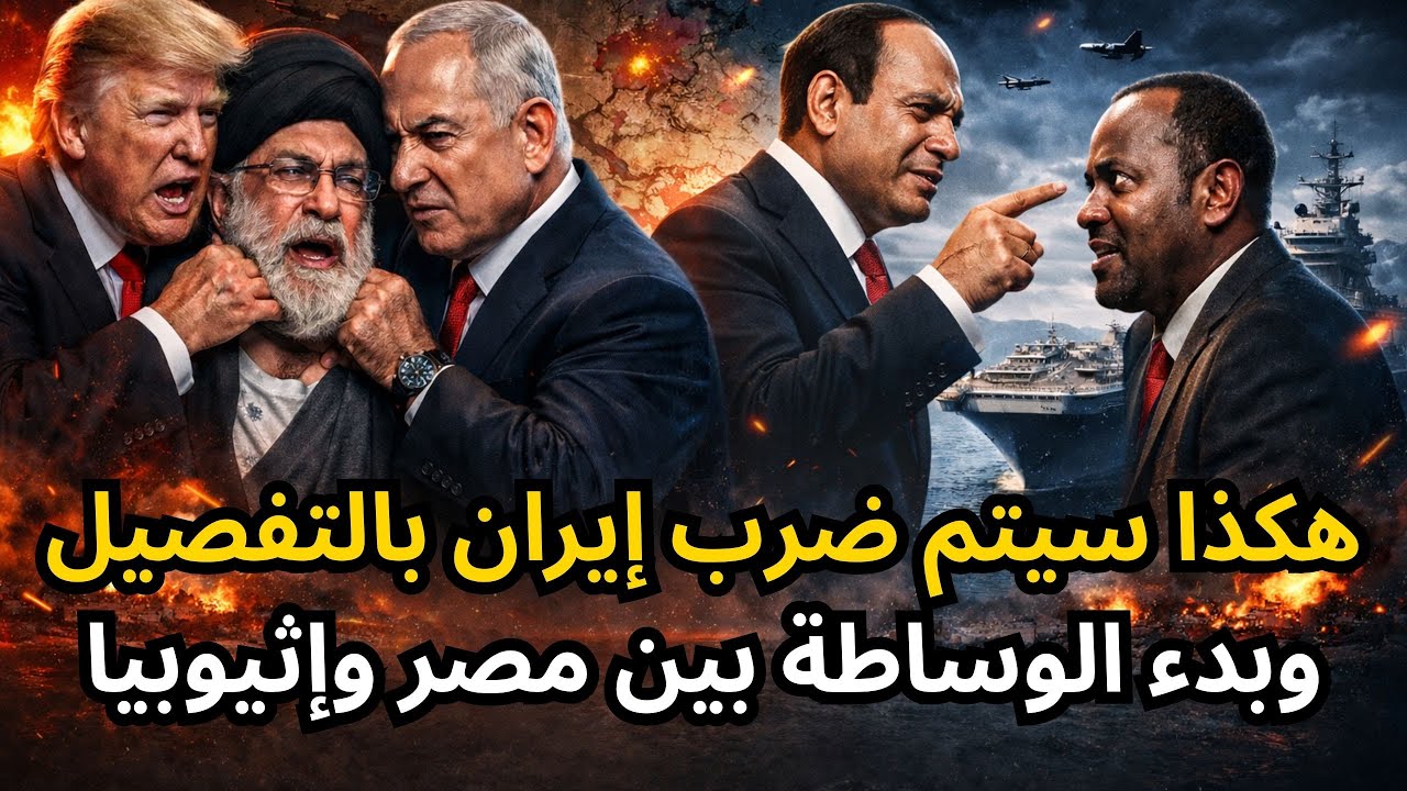 🔴عاجل: هكذا سيتم ضرب إيران وتقسيم الأدوار بين أمريكا وإسرائيل، وبدء الوساطة بين مصر وإثيوبيا !