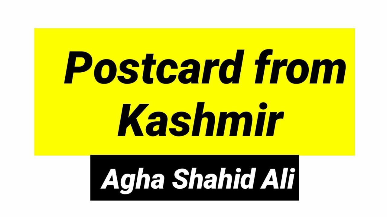 Postcard from Kashmirby Agha Shahid Ali in hindi