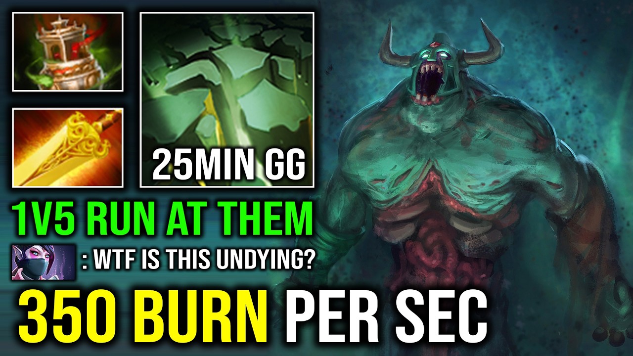 WTF 350 BURN PER SEC Spirit Vessel + Radiance 25Min GG Delete Everyone Undying Dota 2