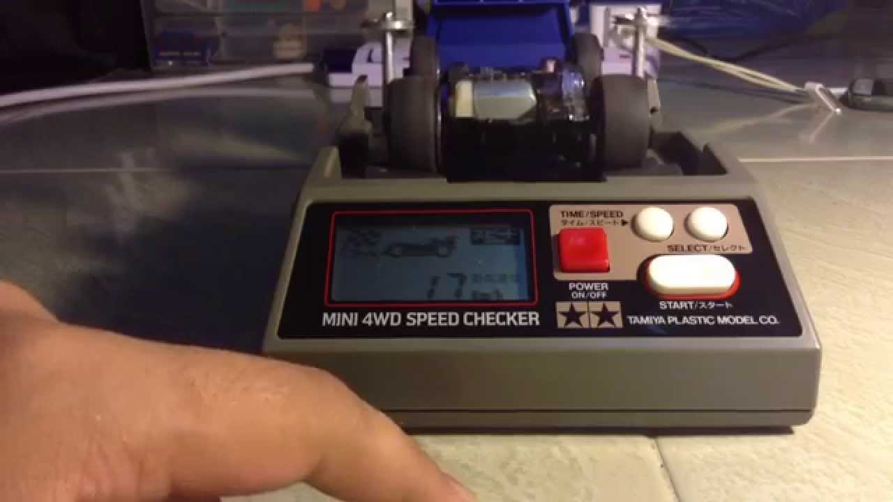 Tamiya Mini 4wd Speed checker test ( ultra, Power, sprint and stock motor )