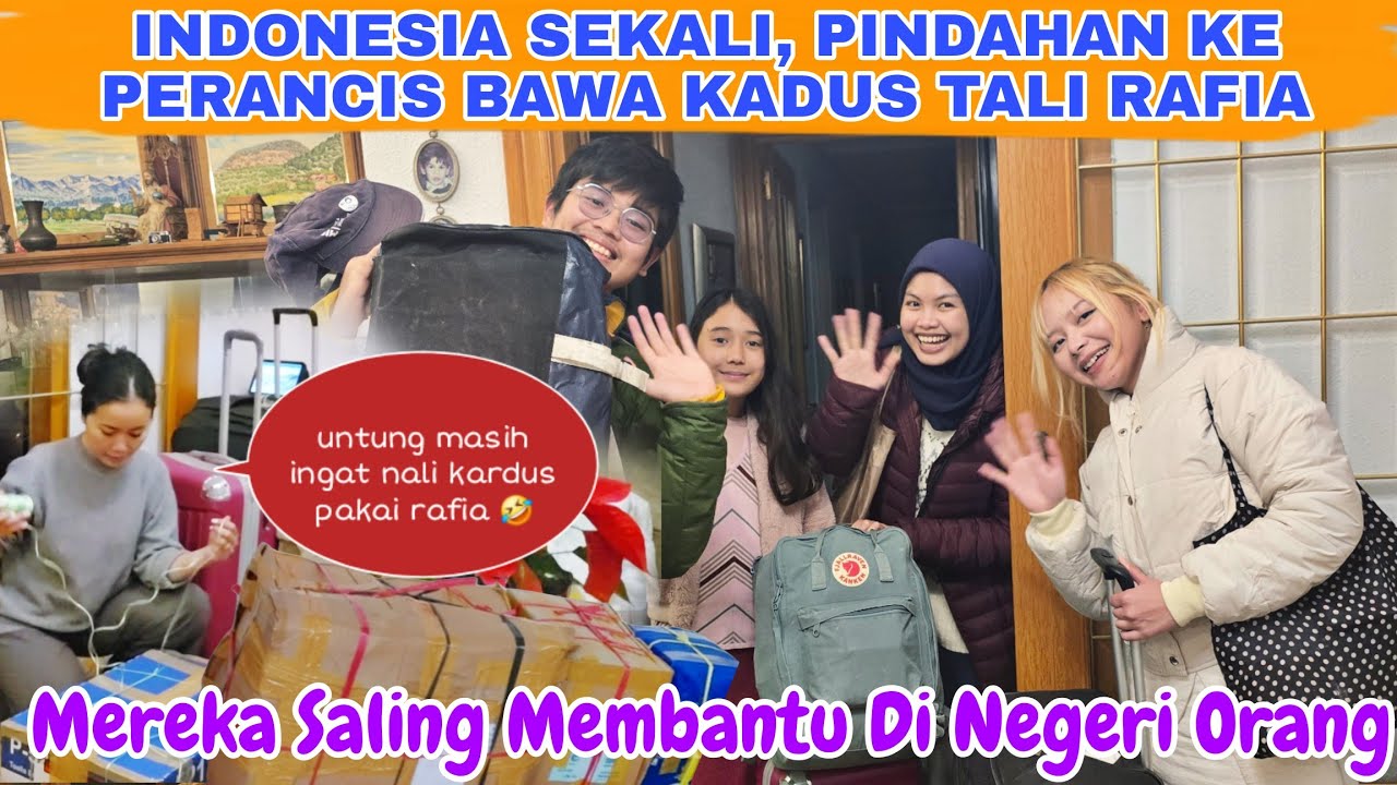 UDAH HIDUP DI EROPA, PINDAHAN TETAP PAKAI KARDUS TALI RAFIA.. INDONESIA SEKALI