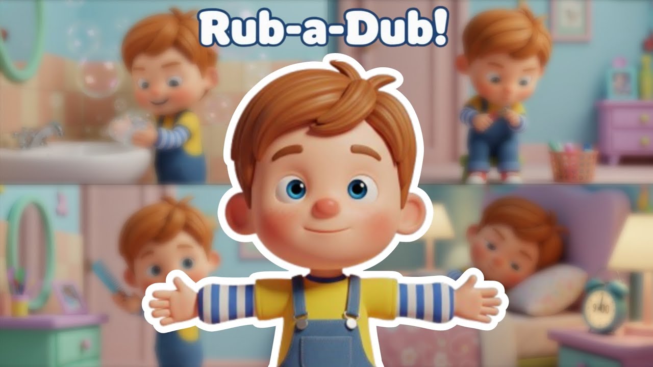 Rub-A-Dub: Healthy habits song! 🧼✂️ 😴 | Nursery rhyme 