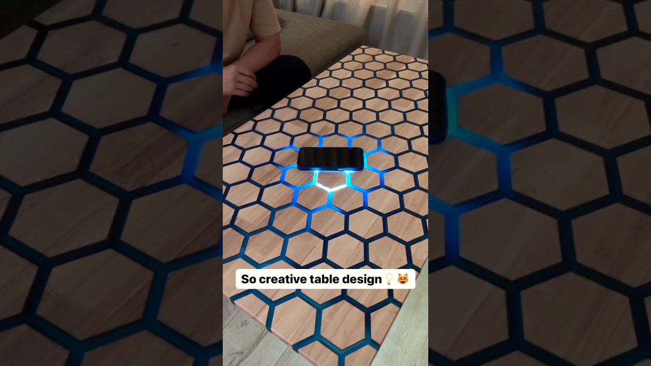 epoxy resin table with light sensor |smart table  |sensor table  |epoxy table |touch sensitive table