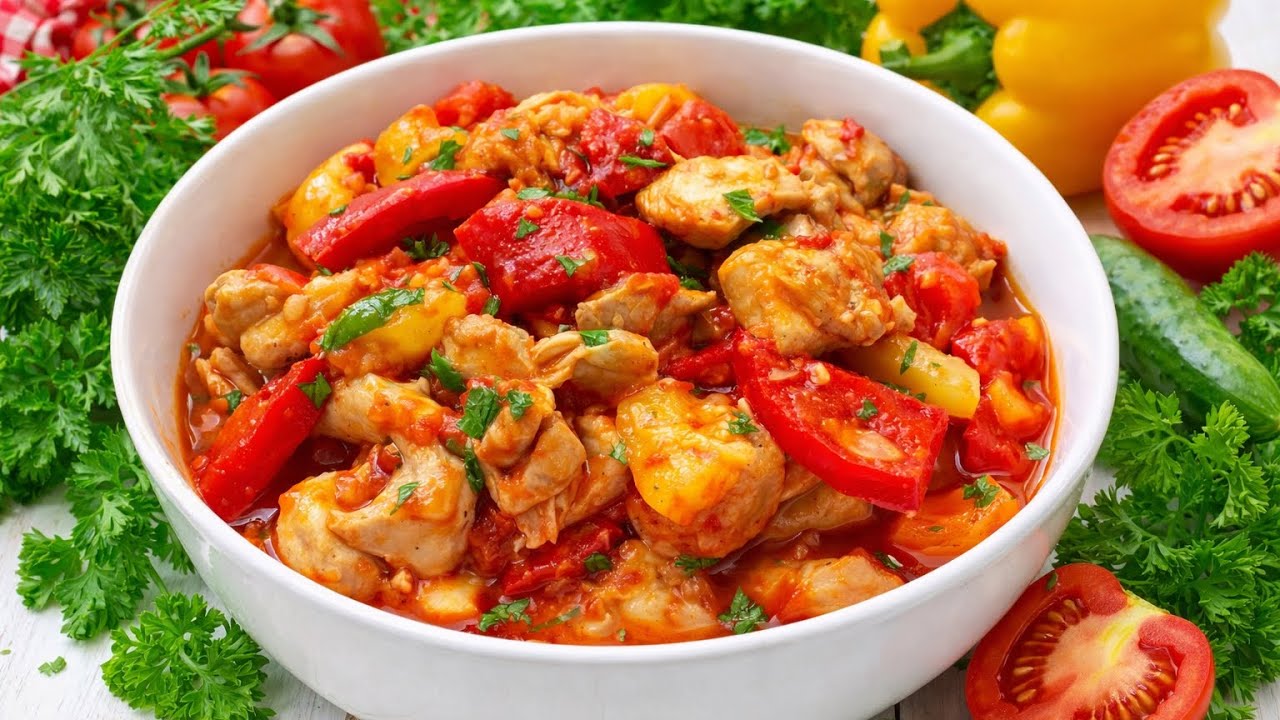 Курица с овощами на сковороде ВКУСНО и ПРОСТО