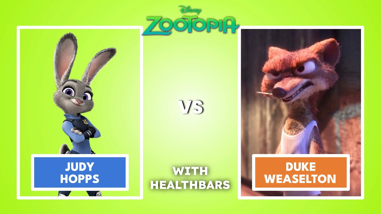 Judy Hopps Vs. Duke Weaselton - With Healthbars 