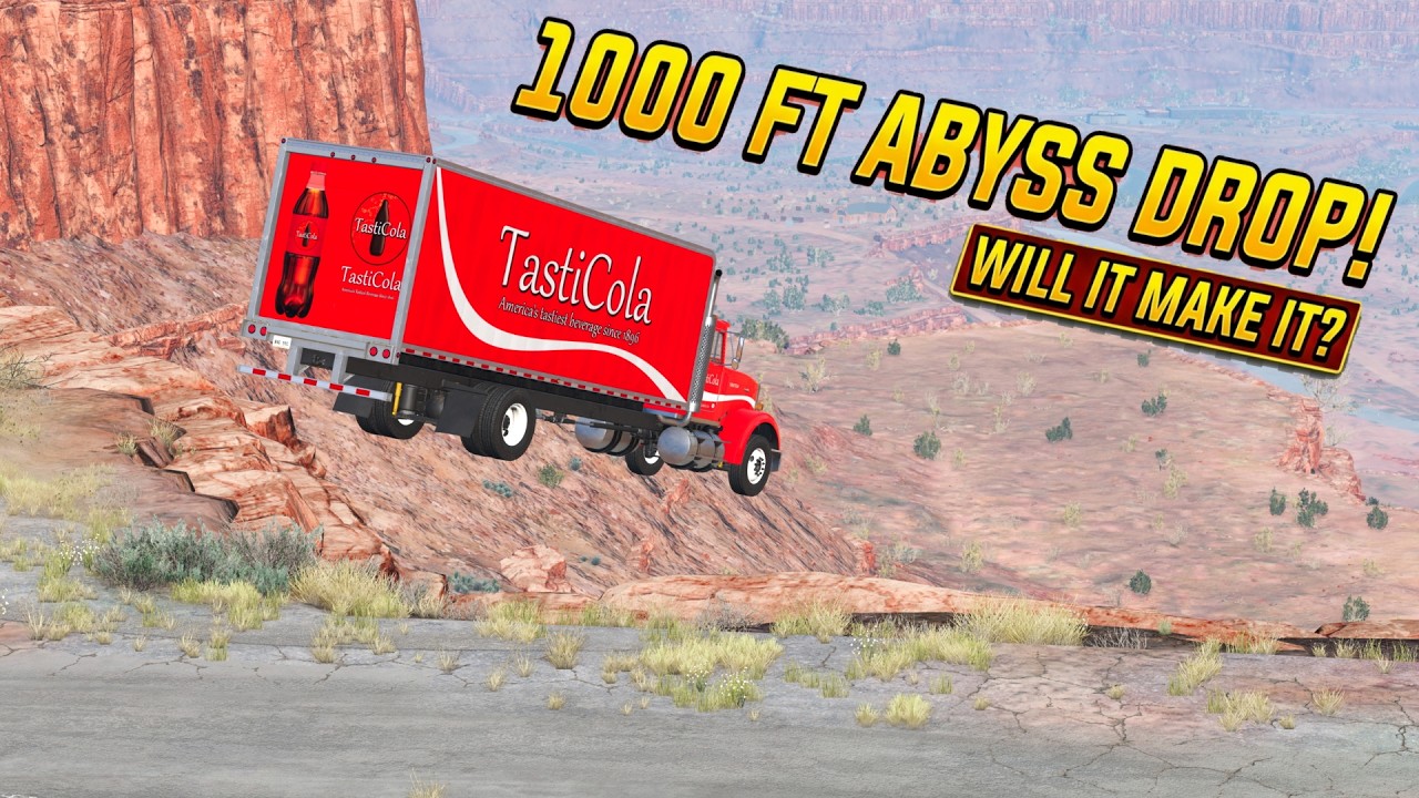 ULTIMATE ABYSS FALLS: 30 Heavy Trucks vs Deep Canyon (BeamNG.drive)