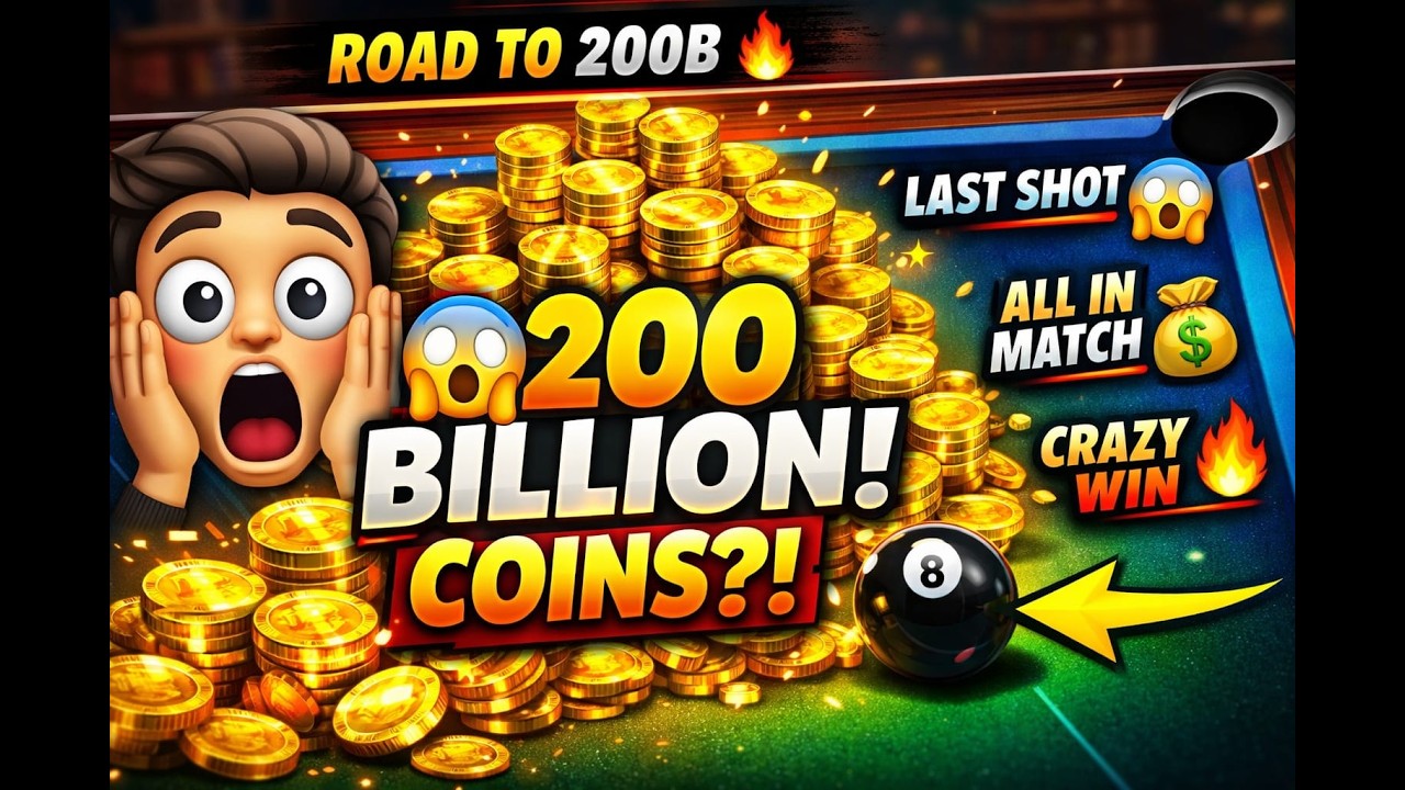😱 Road to 200 BILLION Coins Begins! Biggest Grind Ever 🔥💰🔥 #8ballpool #coinseller #shorts