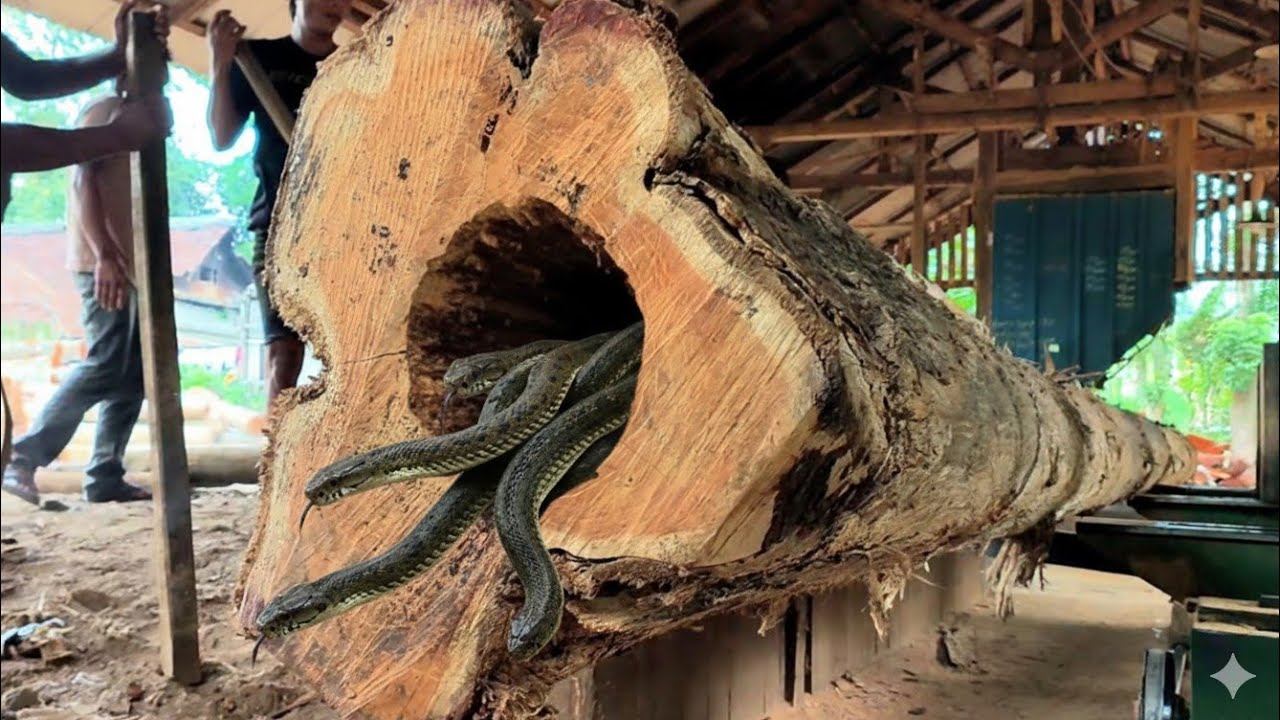 Involved in a massive attack || The riot inside the oldest oak sawmill is full of horror.