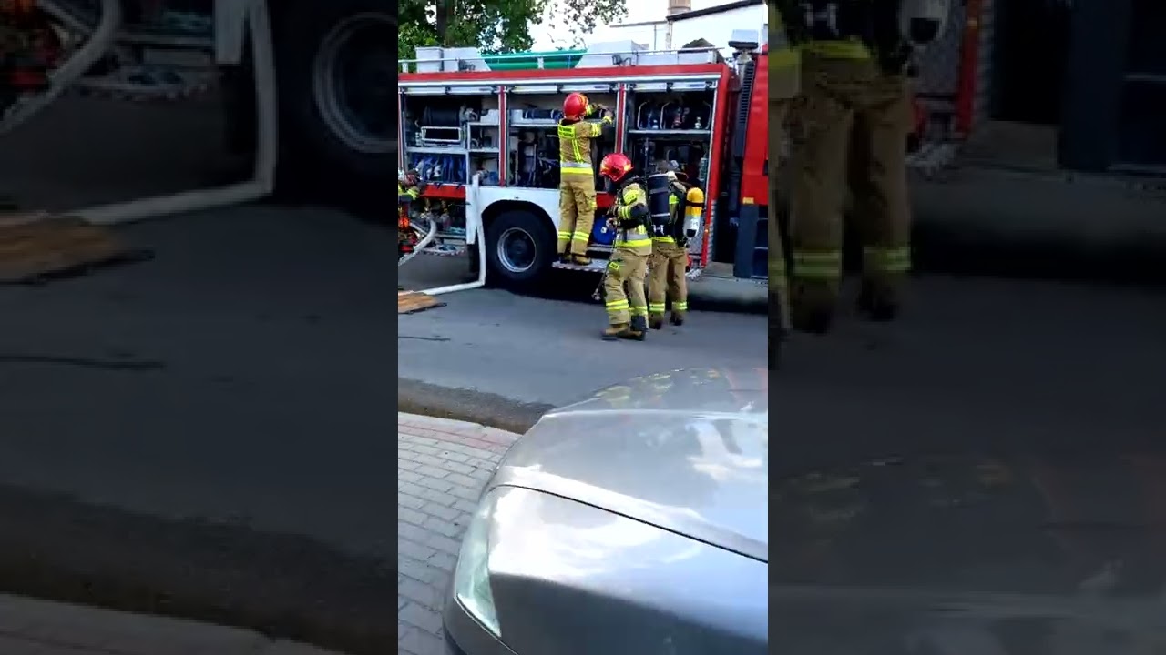 Duży pożar zakładu TE-WA-POL przy ul Reymonta w Zgorzelcu