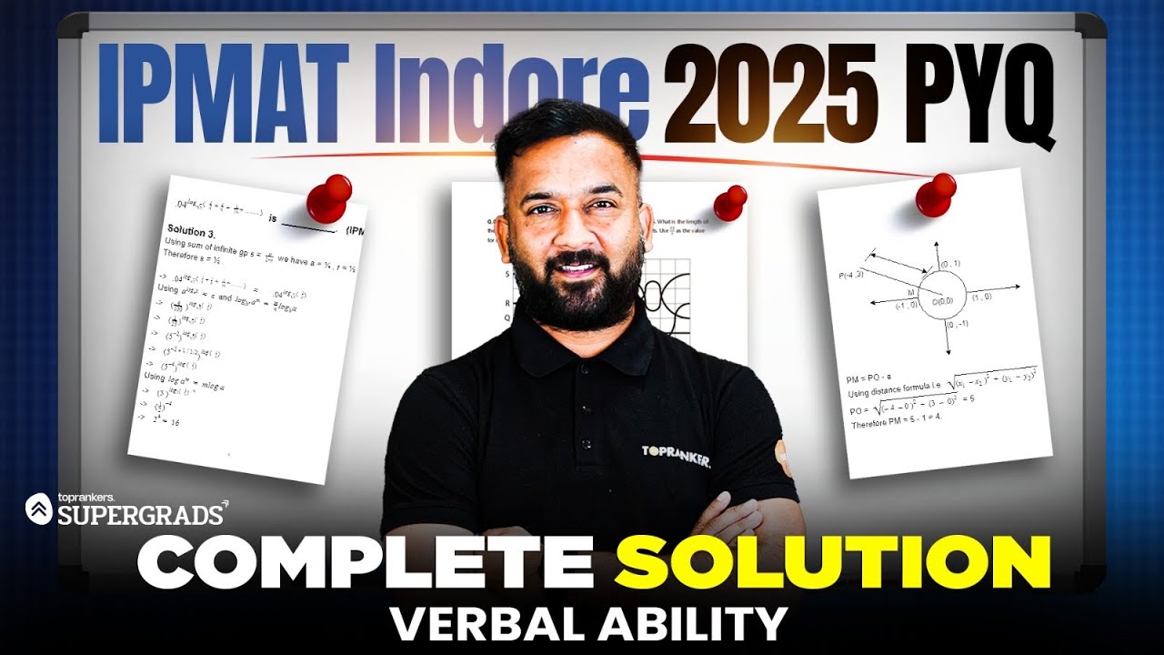 IPMAT Indore 2025 Previous Year Paper | Complete Solution | Verbal Ability 