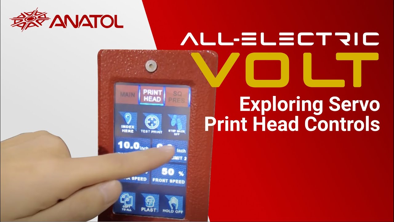 Anatol All-Electric VOLT Screen Printing Press: Exploring Servo Print Head Controls