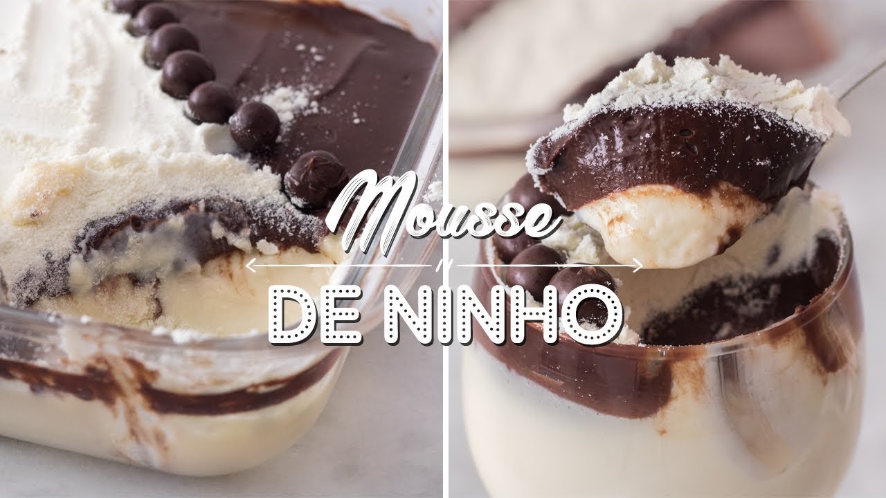 MOUSSE TRUFADO DE LEITE NINHO FEITO NO LIQUIDIFICADOR SUPER FÁCIL