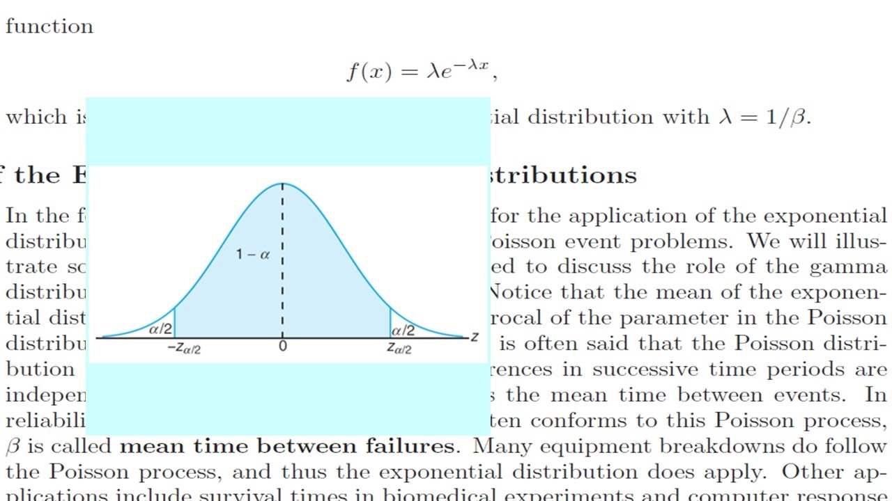 Continuous Statistical distributions