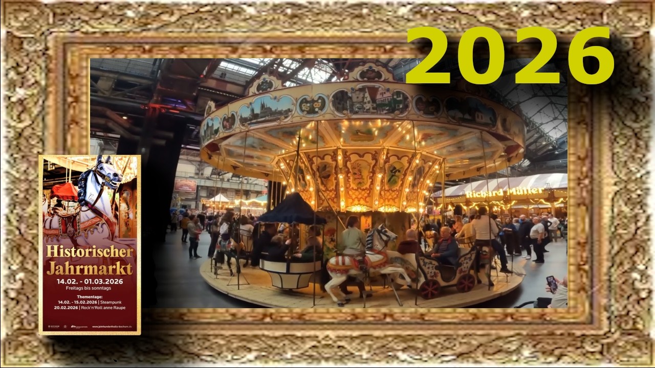 Pferdekarussell (1878) 🎠 Offride | Historischer Jahrmarkt Bochum 2026