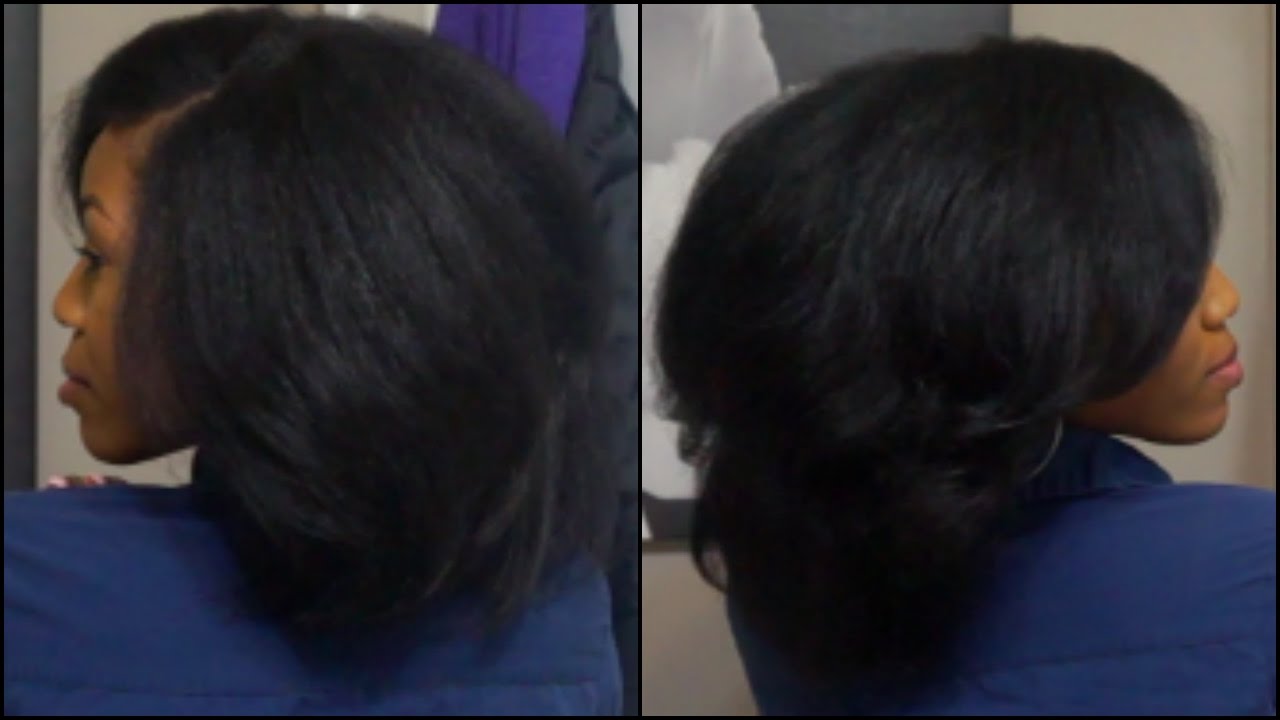 Straight Natural Hair NO FLATIRON Ponytail Roller Set