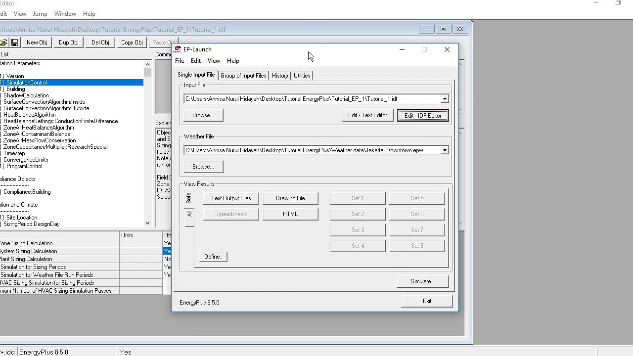 Part II   Assign VRF HVAC Template in EnergyPlus (Plus how to check errors)