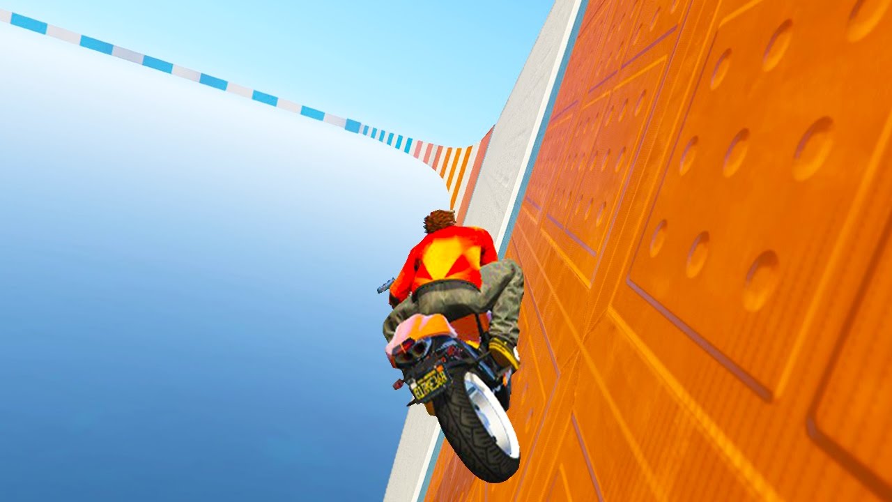 WORLD'S LONGEST IMPOSSIBLE BIKE WALLRIDE! (GTA 5 Funny Moments)