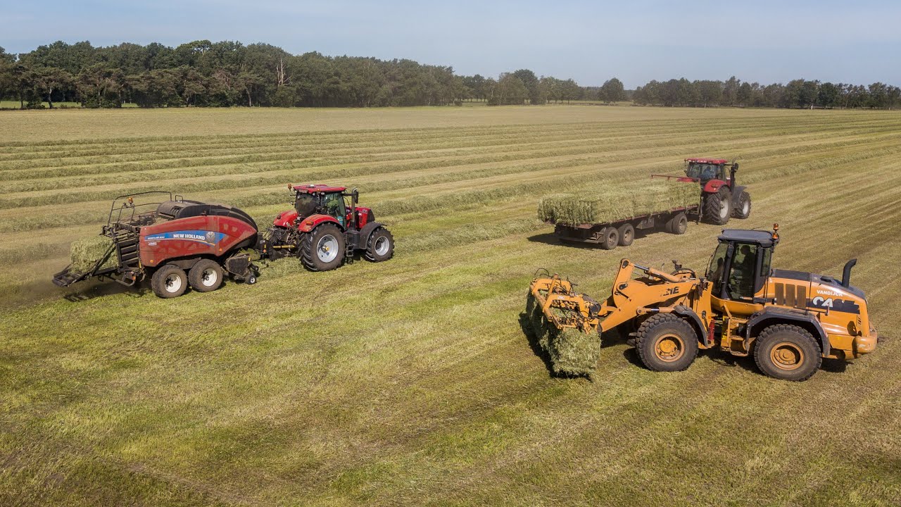 Loonbedrijf Vandijck maaien, hooien, harken, persen, balen laden, balen wikkelen