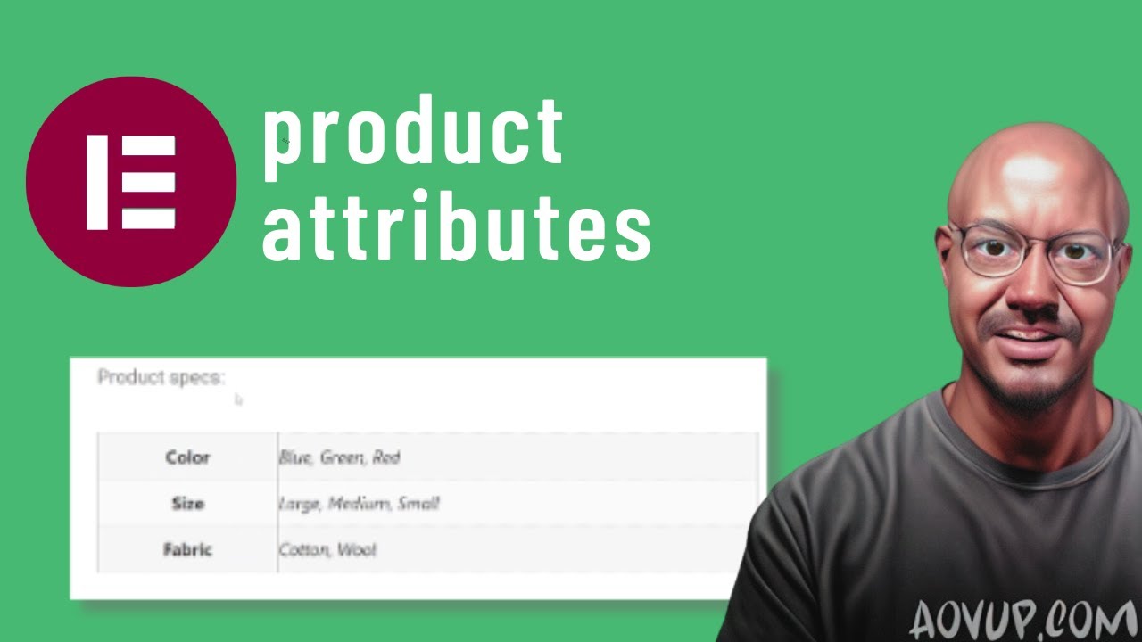 Show product attributes on Elementor