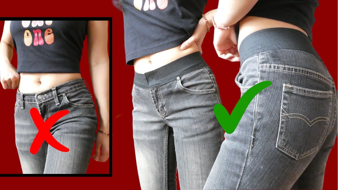 DIY How to add an elastic waistband to your Jeans | Flexible waistband for Jeans that are too loose