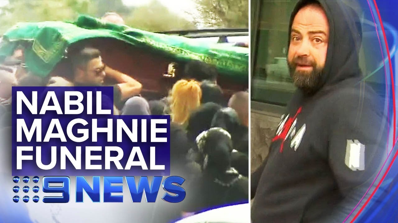 Family and friends farewelled underworld figure Nabil Maghnie | Nine News Australia