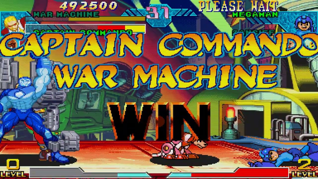 Режим аркады Marvel vs Capcom: Военная машина и Капитан Коммандос