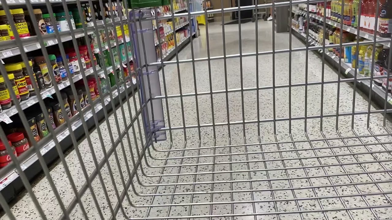 walking around the grocery store for a minute
