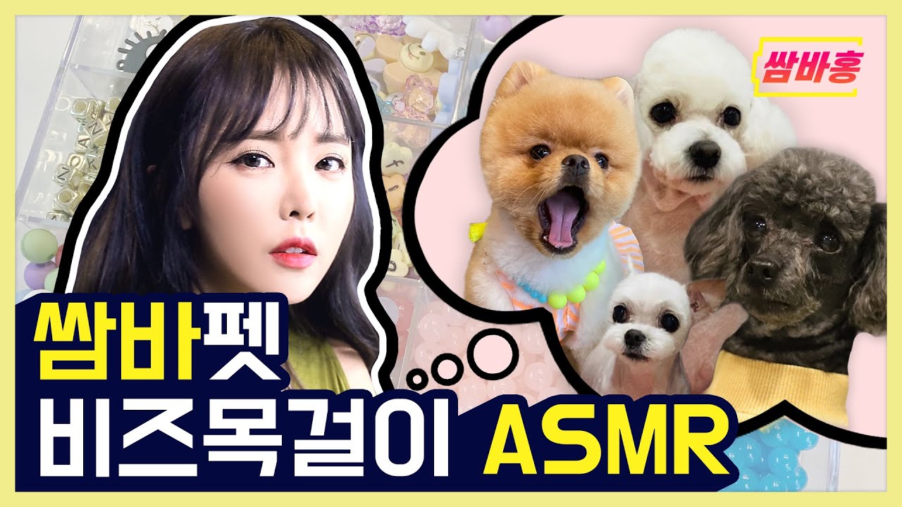 쌈바홍 멍뭉이들을 위한 비즈목걸이 만들기 ASMR♡   |  홍진영 쌈바홍 HONGJINYOUNG SSAMBAHONG