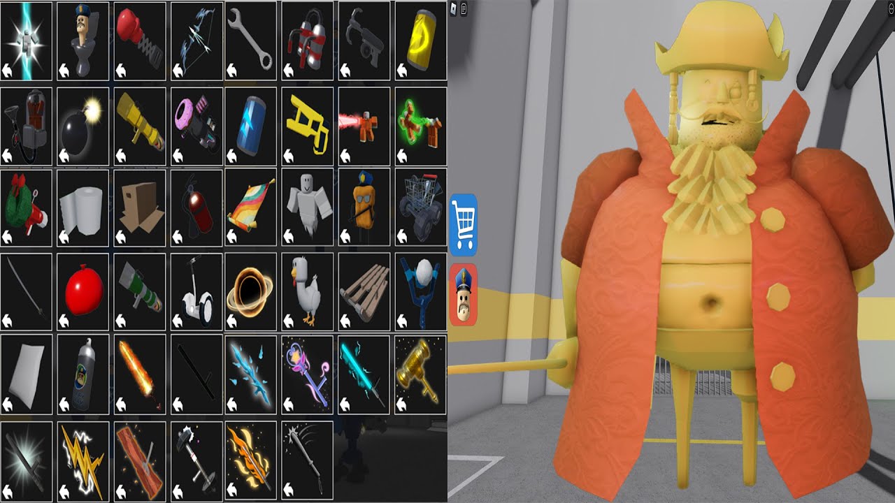 BARRY'S PRISON RUN! (OBBY) All Items & Morphs Unlocked: Chaptain, Barry, Alien, Papa Pizza, Grumpy