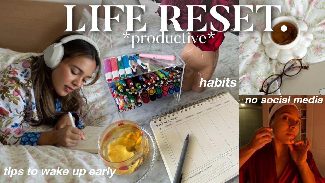 *intense* LIFE RESET | no social media, tips to get up early & be productive, life-changing habits.