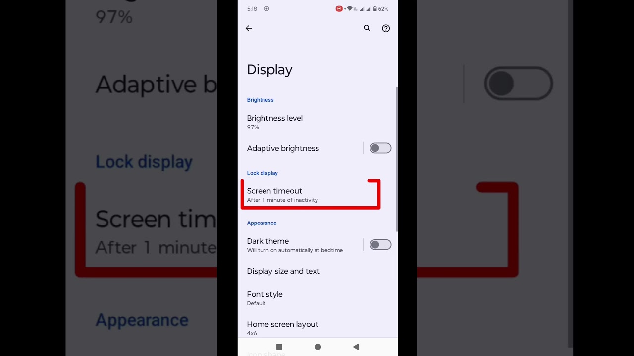 Lock display screen timeout settings in moto g04 #shorts #youtubeshorts