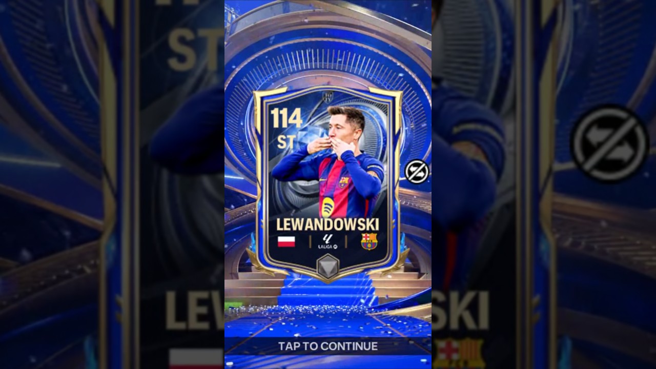 I packed 114 OVR Robert Lewandowski from toty draft in FC Mobile 26 