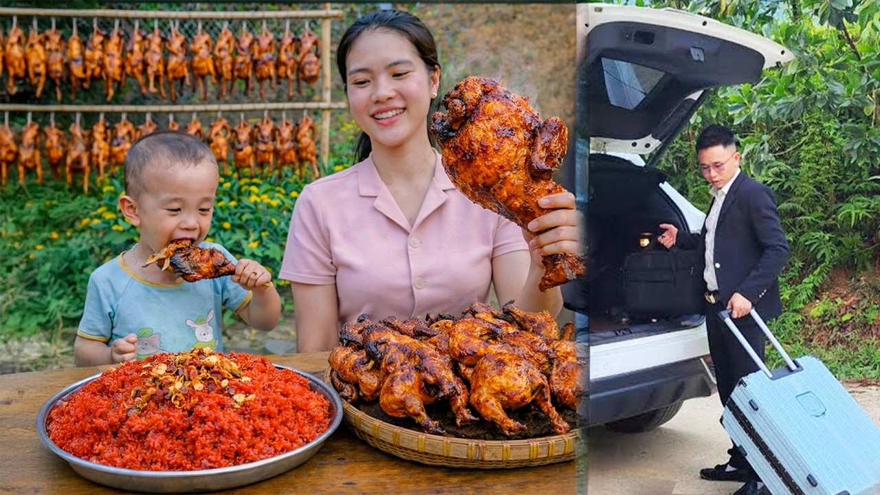 Cooking Dinner: Roasted Duck with Hot Sticky Rice - Harvesting Ducks to Sell | Trieu Thi Thuy