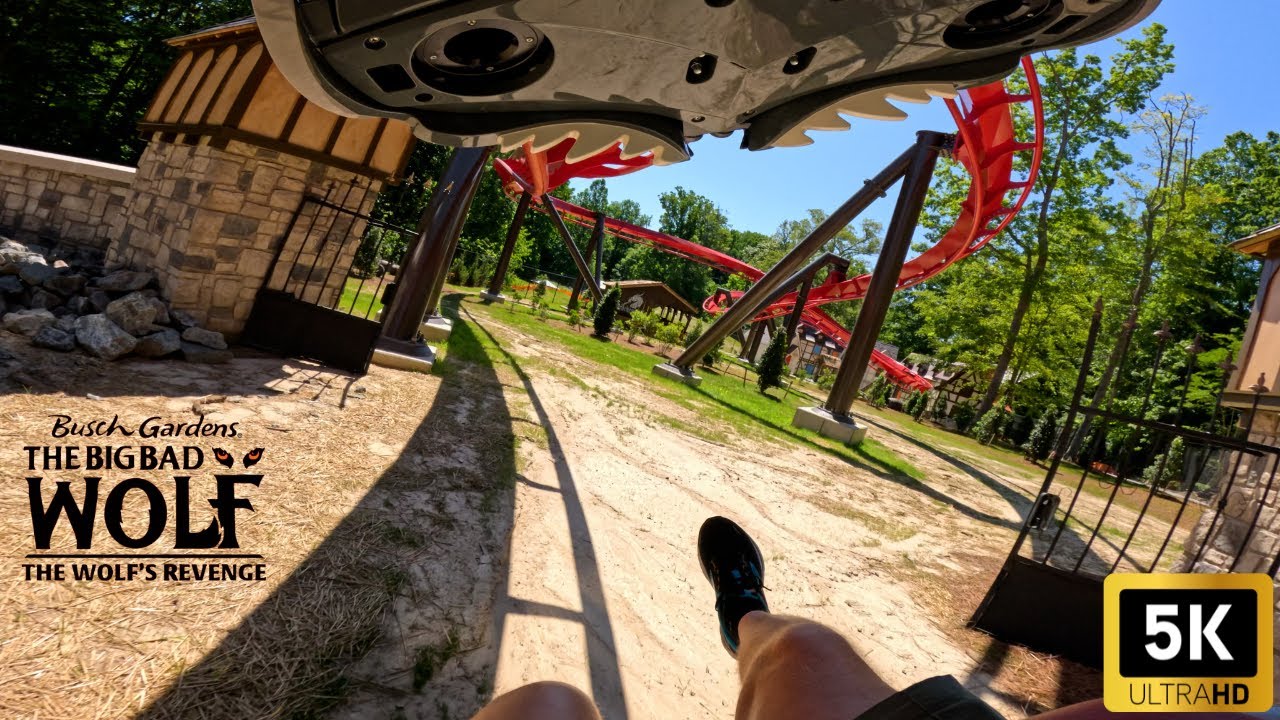 Big Bad Wolf: The Wolfs Revenge Front Row POV | Busch Gardens Williamsburg