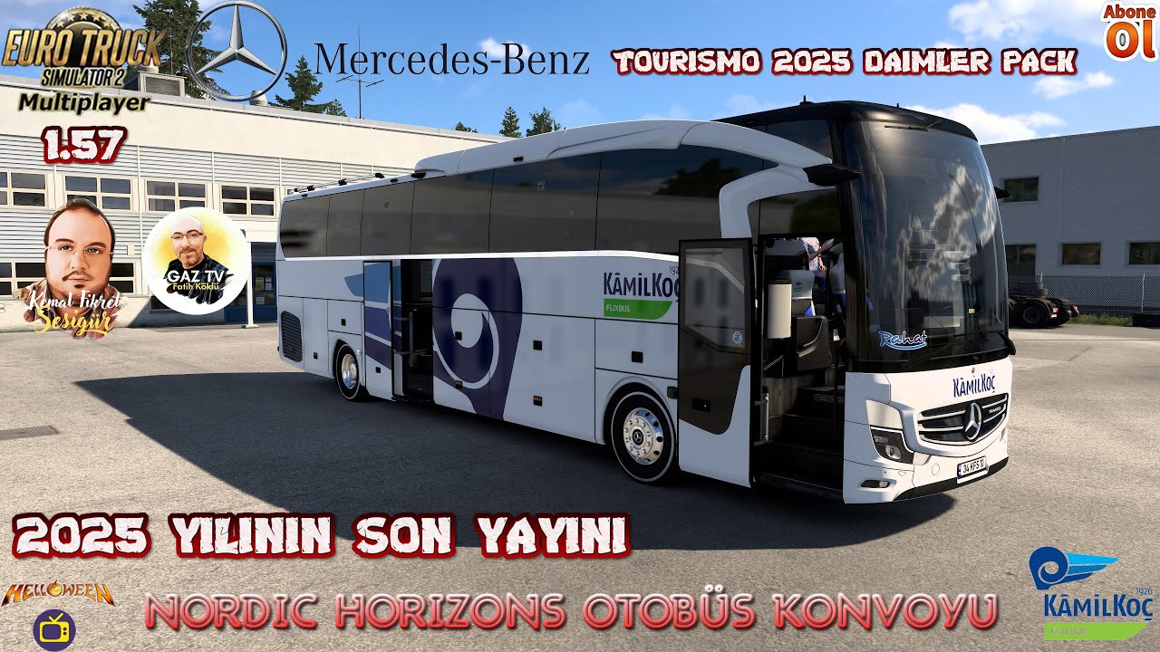 ETS2 1.57 MB Daimler Pack 2025 Yeni Travego 2025 Karlı Yollar Nordic Horizons DLC #hvt #daimlerpack