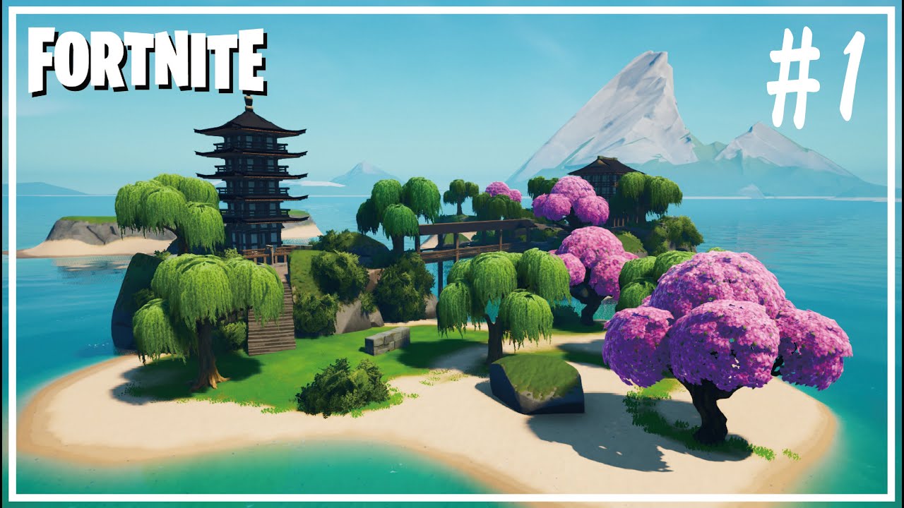 How to build a Japanese Temple #1【Timelapse】- Fortnite Creative -