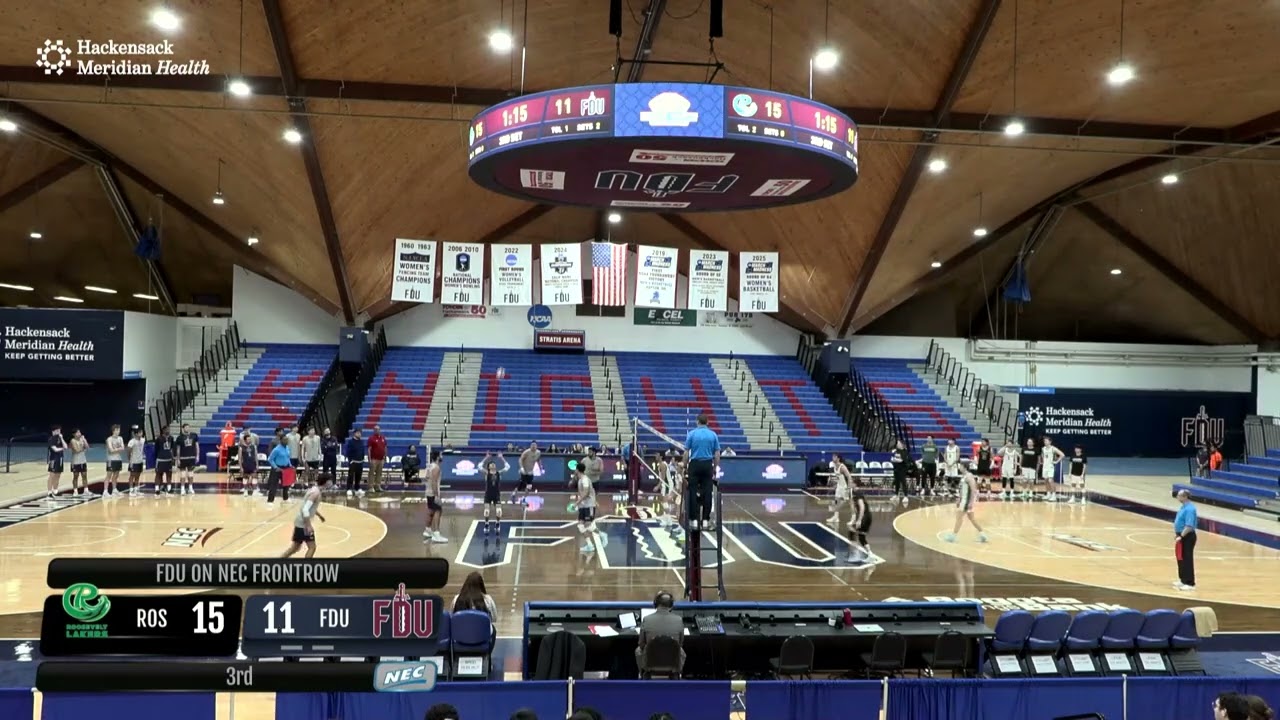 KNIGHTS MEN'S VOLLEYBALL GETS FIRST WIN OF THE SEASON! FDU DOWNS ROOSEVELT IN THE BOGO!